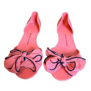 CHINESE LAUNDRY Sweet Caroline Coral Jelly Bow Flat size 39, 8.5